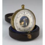 Unnamed compensated open face pocket barometer, circa early 20th century, 23 to 31 inches, no