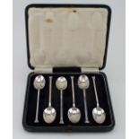 Set of six silver teaspoons hallmarked CB&S, Sheffield 1919. Weight of silver 2 oz.