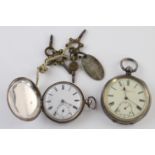 Silver open face pocket watch by John Myers & Co., London, diameter 50mm approx. (working at time of
