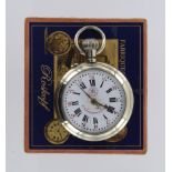 In its original box, early 20th century gentlemen's pocket watch by Fritz Edouard Roskopf, a few
