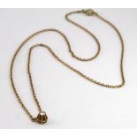 18ct Gold Diamond set pendant (approx 0.10ct weight) on an 18ct Gold chain