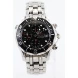 Boxed Gents Omega Stainless steel Seamaster Professional Chronometer 300M, the black wave effect