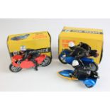 Two Budgie Toys, comprising Racing Sidecar Outfit (no. 264) & Racing Motor Cyclist (no. 262), both