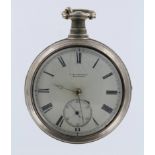 Silver Pair cased pocket watch, hallmarked Chester 1809 or 1831, the signed dial by A.R Yeates,
