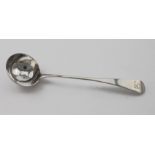 Aberdeen silver, Old English Toddy ladle has two marks which are a bit rubbed for John Ewan c. 1805