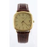 Longines gents quartz wristwatch on a leather strap