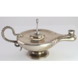 Silver Smokers companion in the shape of a Roman lamp. Hallmarked H&T. Birmingham 1896. Weight 3