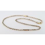 9ct Gold Fancy Belcher chain length 18 inches weight 8.3g