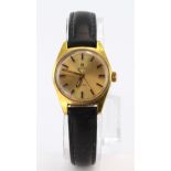 Ladies gold plated Omega Geneve wristwatch on a later strap