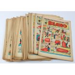 Beano comics. A collection of sixty-five Beano comics, circa 1949-51, duotone illustrations,