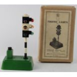 Battery operated cast metal model traffic lights by Signalling Equipment Ltd (no. 725), height