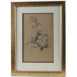Clifford Hanney (1890-1990). A pencil drawing of a seated gentleman possibly by Clifford Hanney,
