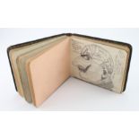 WWI era album, containing numerous watercolours, drawings, poems etc., 10.5cm x 12.5cm approx.
