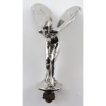 Rolls Royce 'Spirit of Ecstasy' chrome plated car mascot, height 10.5cm approx.