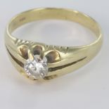18ct Gold Diamond Solitaire Ring approx 0.50ct weight size R weight 5.2g