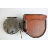 Hardy Bros. 'The Perfect' fly fishing reel size 3 7/8", initials K.L. to side, contained in original