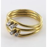 18ct Gold Diamond set Ring size L weight 4.6g