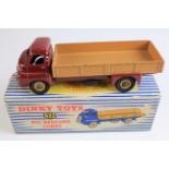 Dinky Toys Big Bedford Lorry (no. 922), red cab and chassis with tan back, contained in original
