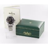 Rolex Oyster Perpetual Submariner Wristwatch with orange Numerals on expanding Bracelet comes with