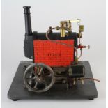 Thor live steam stationary engine, base measures 23cm x 23cm approx.