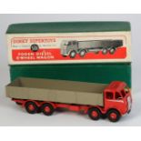 Dinky Supertoys Foden Diesel 8 Wheel Wagon (no. 501), red cab & chassis, grey back, contained in