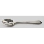 Greenock silver, Celtic point pattern teaspoon c. 1800 by John Heron. Marks -"Anchor, IH, Anchor".