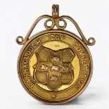 9ct Gold Barraclough Cup Competition Fob 1924 weight 5.9g