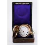 Gents 9ct cased full hunter quarter repeater pocket watch, import marks for London 1913, housed in