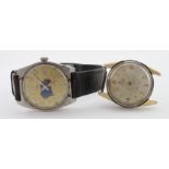 Two Gents Omega Automatic wristwatches, both in poor condition