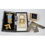 14ct Gold and enamel masonic jewel / medal (Dormer Lodge, no. 5146, W. M. 1951), engraved to reverse