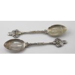 Two Edward VII 1902 Coronation silver spoons hallmarked for Birmingham, 1901