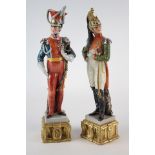 Two Capo di Monte porcelain figures, comprising French Soldier M265 & K262, both with