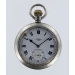Kays "Standard" Lever military pocket watch. The white dial (small chip to enamel at 10 o'clock)