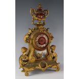 French gilt ormolu mantle clock, circa 19th century, with Japy Freres movement, also stamped 'R&G