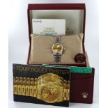 Ladies Rolex Bi-metal Oyster Perpetual Wristwatch model No. 67193 Yellow Gold and Stainless Steel