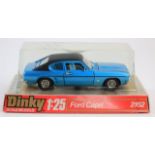 Dinky Scale Models 1:25, Ford Capri (no. 2162), still in original packaging (looks unopened)