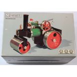Mamod SR1A live steam roller traction engine, length 26cm approx., contained in original box