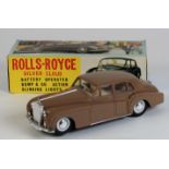 Chinese Rolls Royce brown Silver Cloud battery operated bump & go Action, blinking lights, by CN,