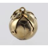 9ct gold and silver Masonic ball fob. approx 8.8g