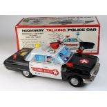 Japanese Highway Talking Police Car, by Yonezawa, contained in original box, car length 35cm approx.