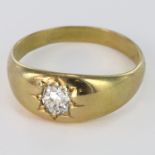 18ct Gold Solitare Diamond Ring approx 0.50ct weight size P weight 4.7g
