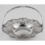Edwardian Silver Fruit bowl with swing handles, hallmarked Sheffield 1905 by William Morton &