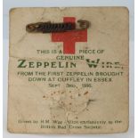 Zeppelin interest. An original piece of Zeppelin wire from the first zeppelin brought down at