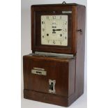 Mahogany National Time Recorder Company (St. Mary Cray Kent) clocking in machine, circa early to mid