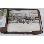 Railway interest. Large album containing over 100 ink & watercolour drawings, circa mid 20th