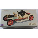 Mamod SA1 white live steam roadster car, length 39cm approx., contained in original box