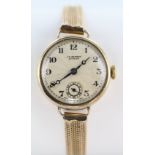 Ladies J.W. Benson 9ct Gold Wristwatch on a 18ct Gold strap