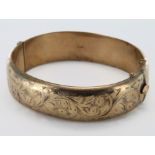 9ct Gold Ladies Bangle weight 18.7g