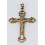 Large 9ct Gold Crucifix weight 12.9g