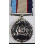 Australia WW2 Service Medal named to NX7280 R. Merkel. EF